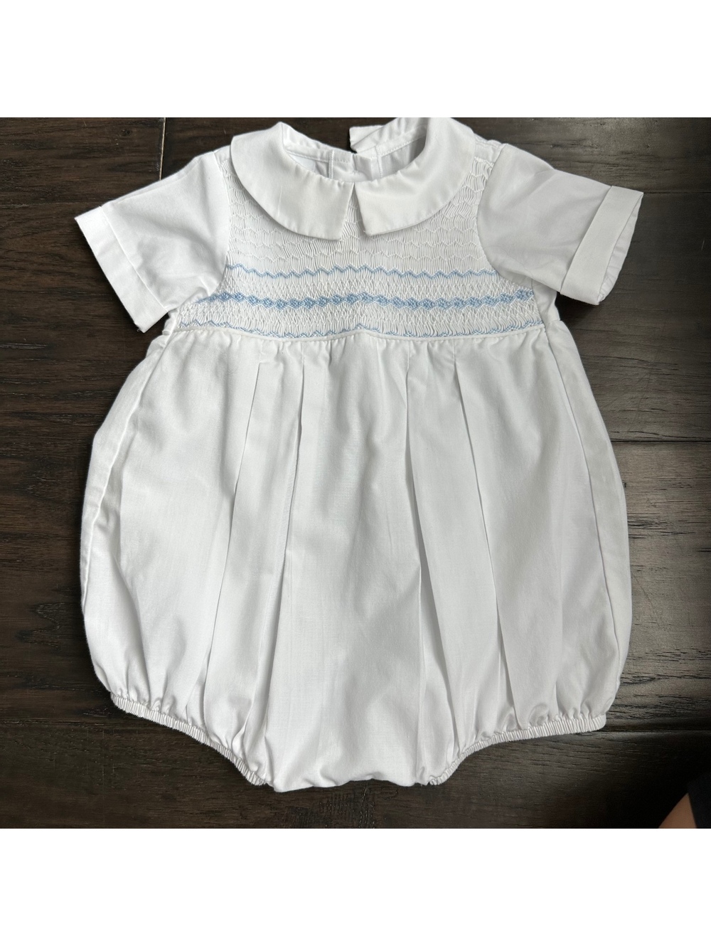 Vintage The Bailey Boys white smocked Bubble Size 6M